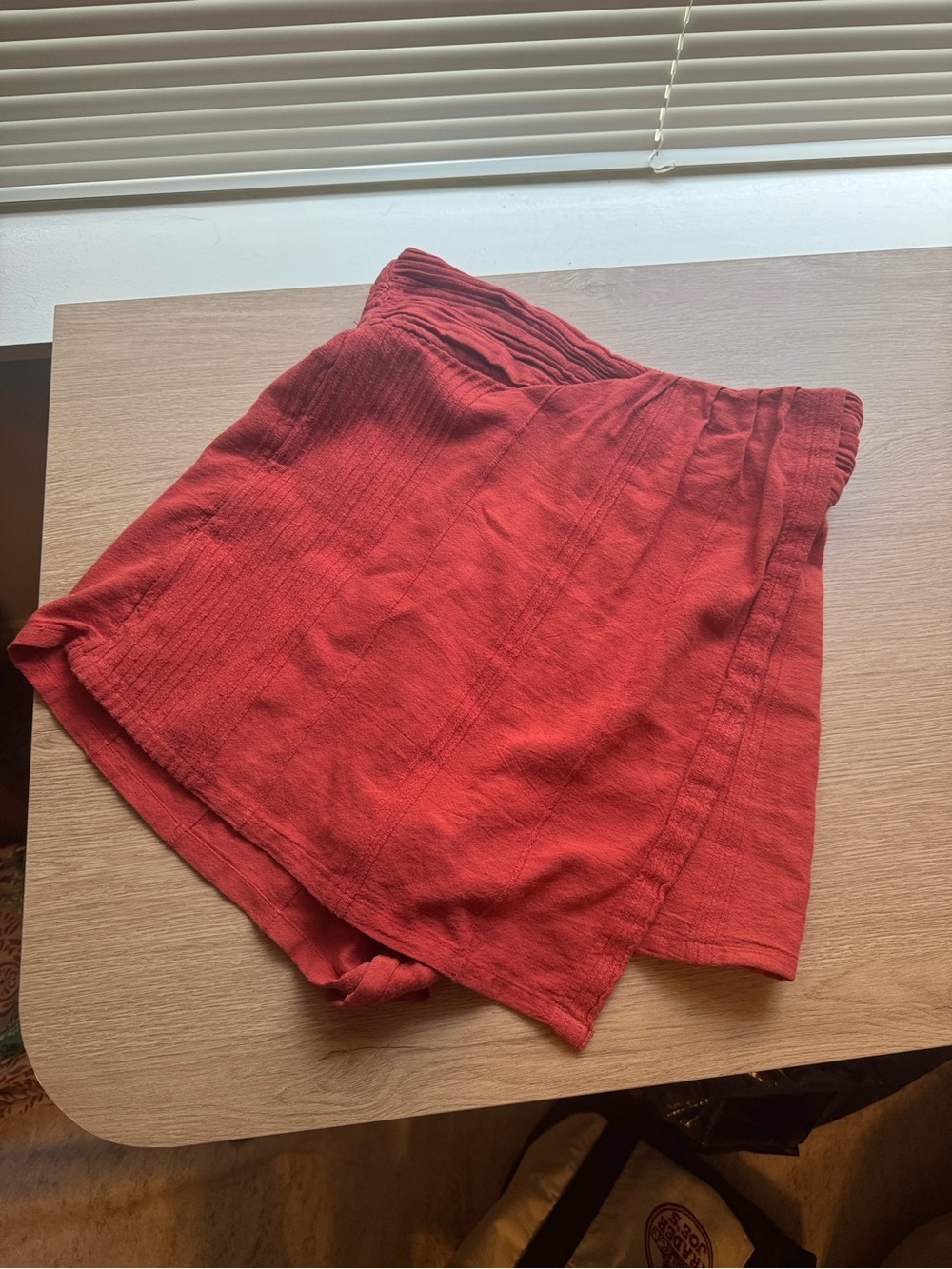 Free People Women's Red Wrap-Front Skort